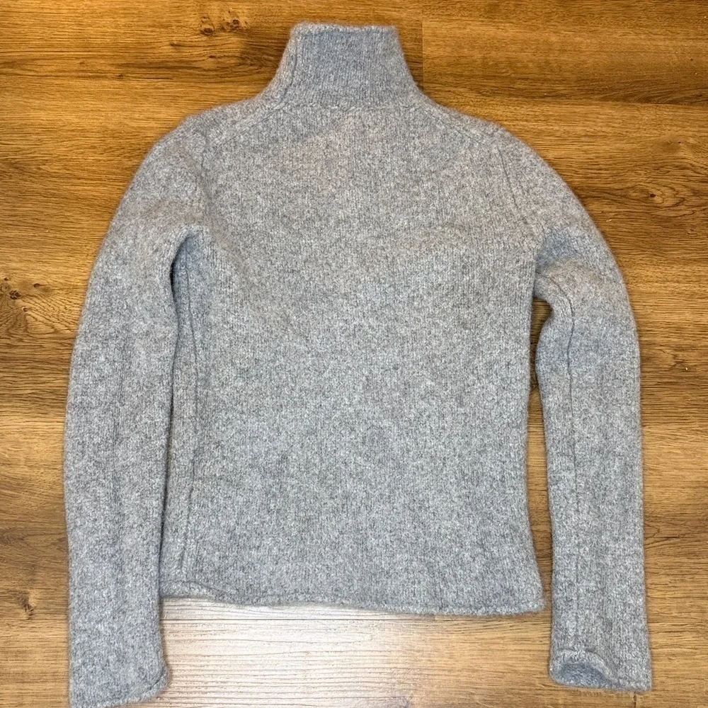 Abercrombie & Fitch Wool Sweater Mock Neck Long Sleeve Gray Youth XS